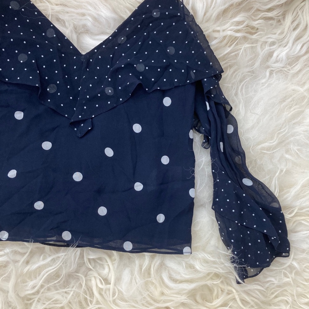 NICHOLAS Spot Print Spiral Sleeve Top - Picture 6 of 15